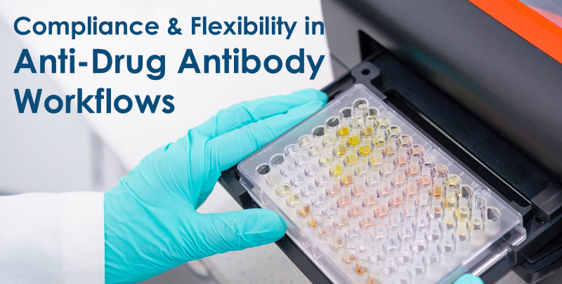 A bioanalytical scientist performs an anti-drug antibody assay using a plate-based method.